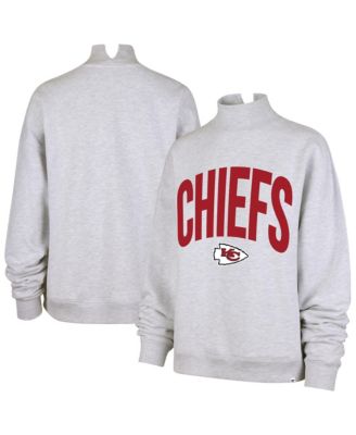 Women's Gray Kansas City Chiefs Subtle Muse Mock Neck Sweatshirt