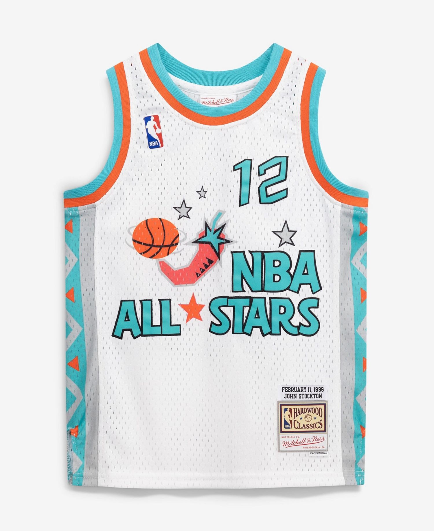 Big Boys and Girls John Stockton White 1996 NBA All-Star Game Hardwood Classics Swingman Jersey
