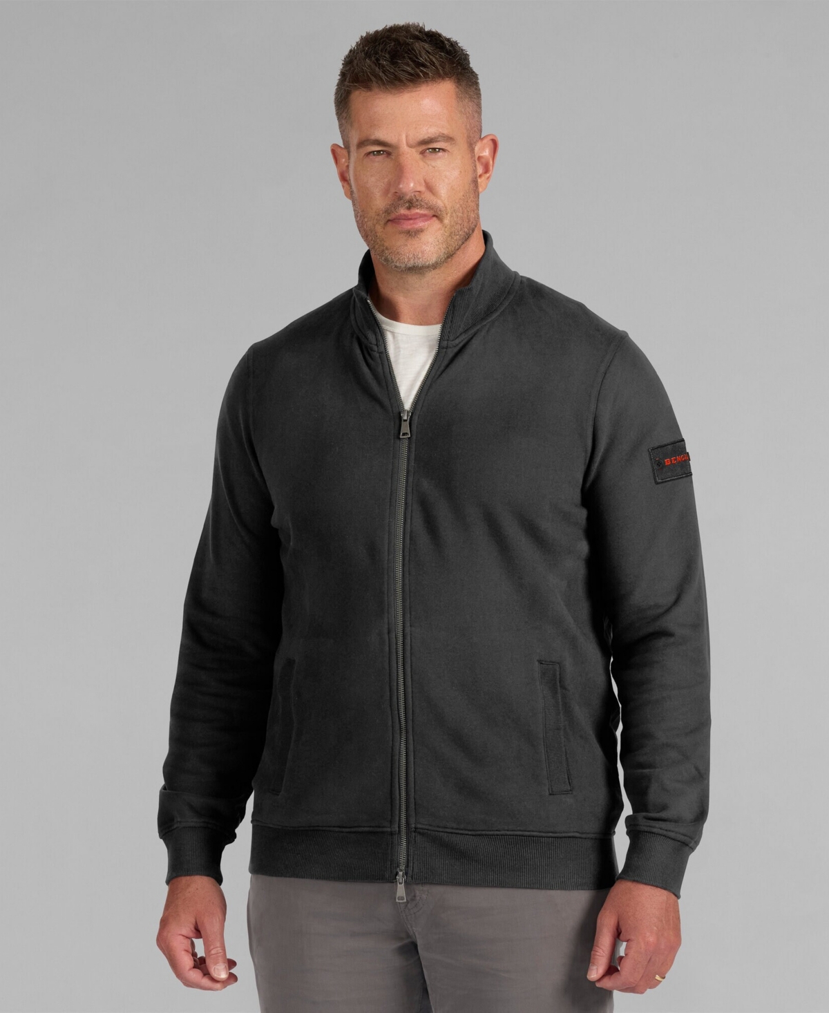 J. Palmer Men's Black Cincinnati Bengals QB1 Full-Zip Sweatshirt