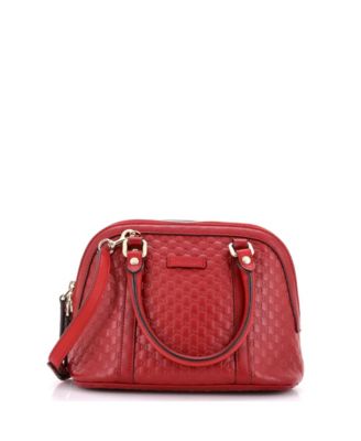 Mini Convertible Dome Satchel Microguccissima Leather