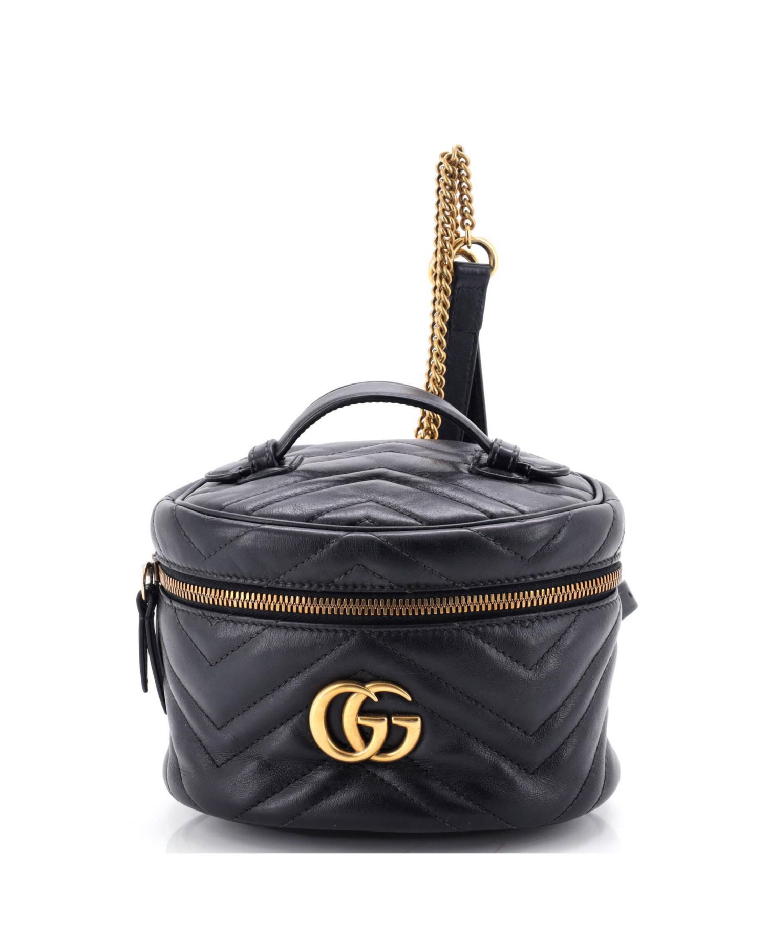 Mini GG Marmont Vanity Backpack Matelasse Leather
