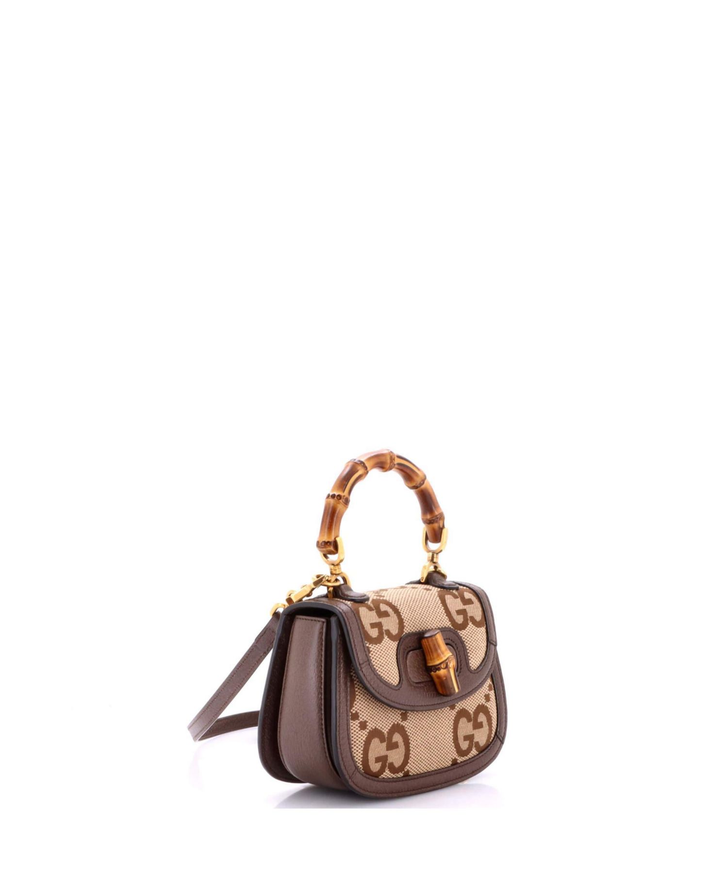 Mini Bamboo 1947 Top Handle Bag Jumbo GG Canvas