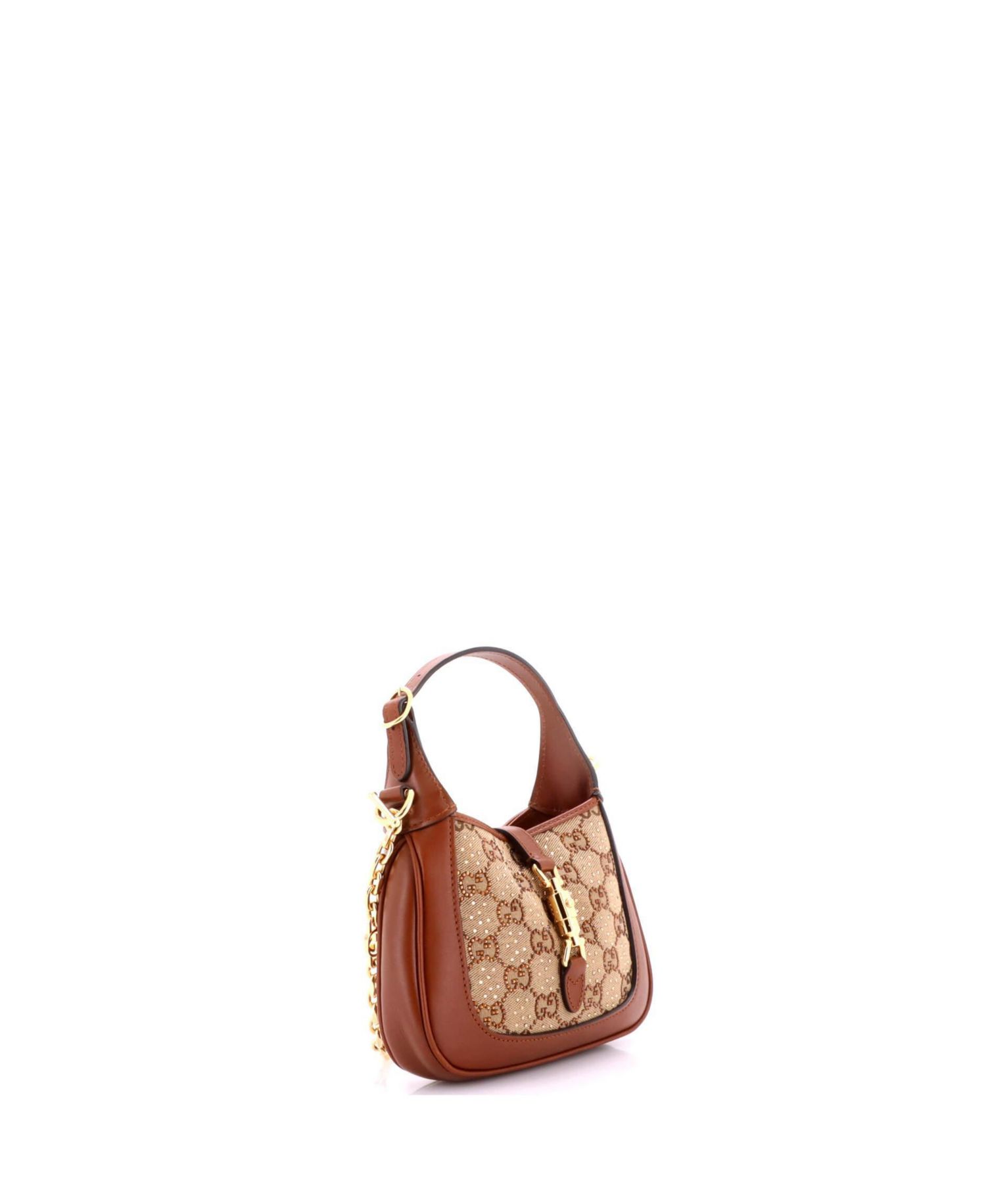 Mini Jackie 1961 Chain Hobo Crystal Embellished GG Canvas