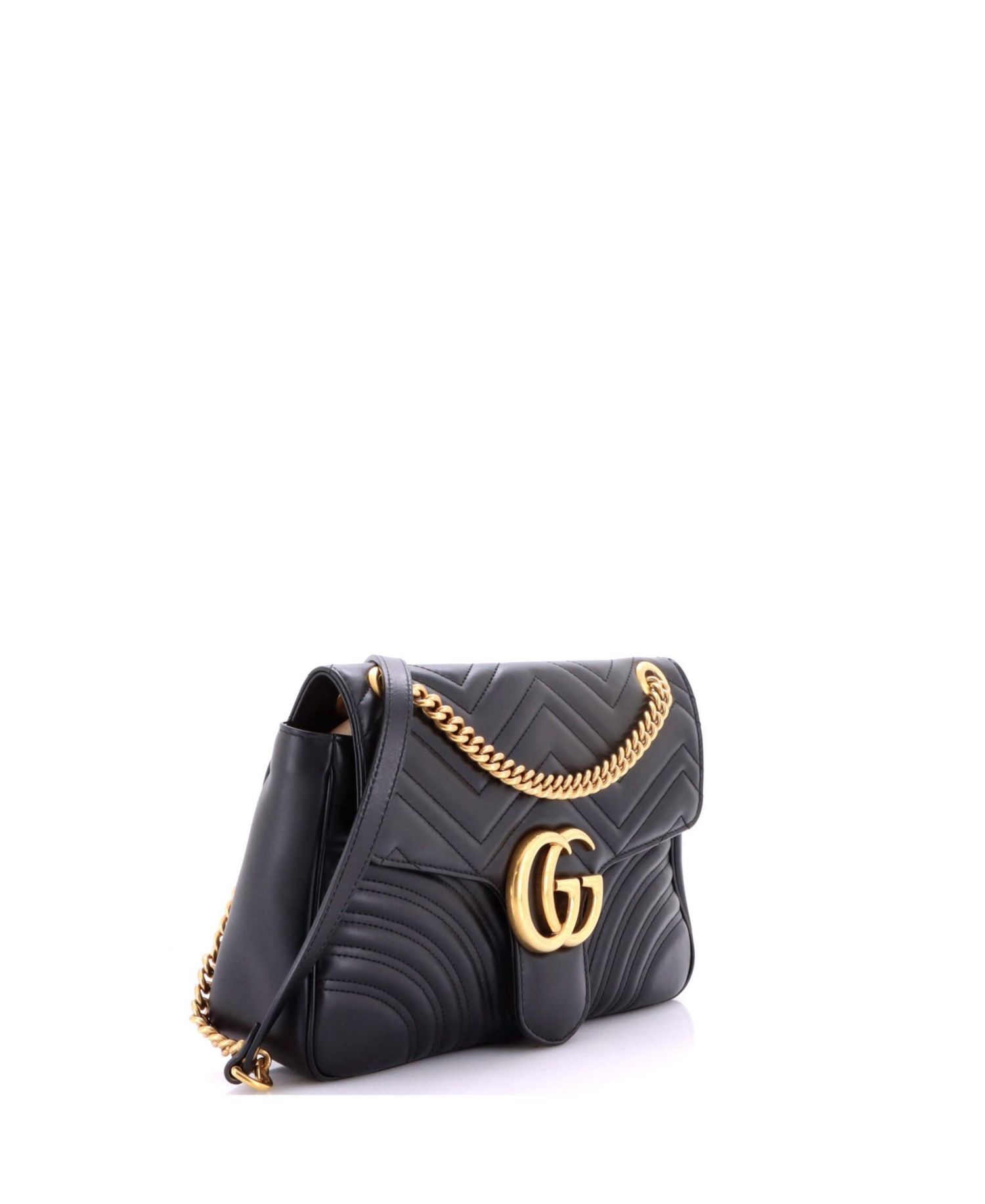 Medium GG Marmont Flap Bag Matelasse Leather