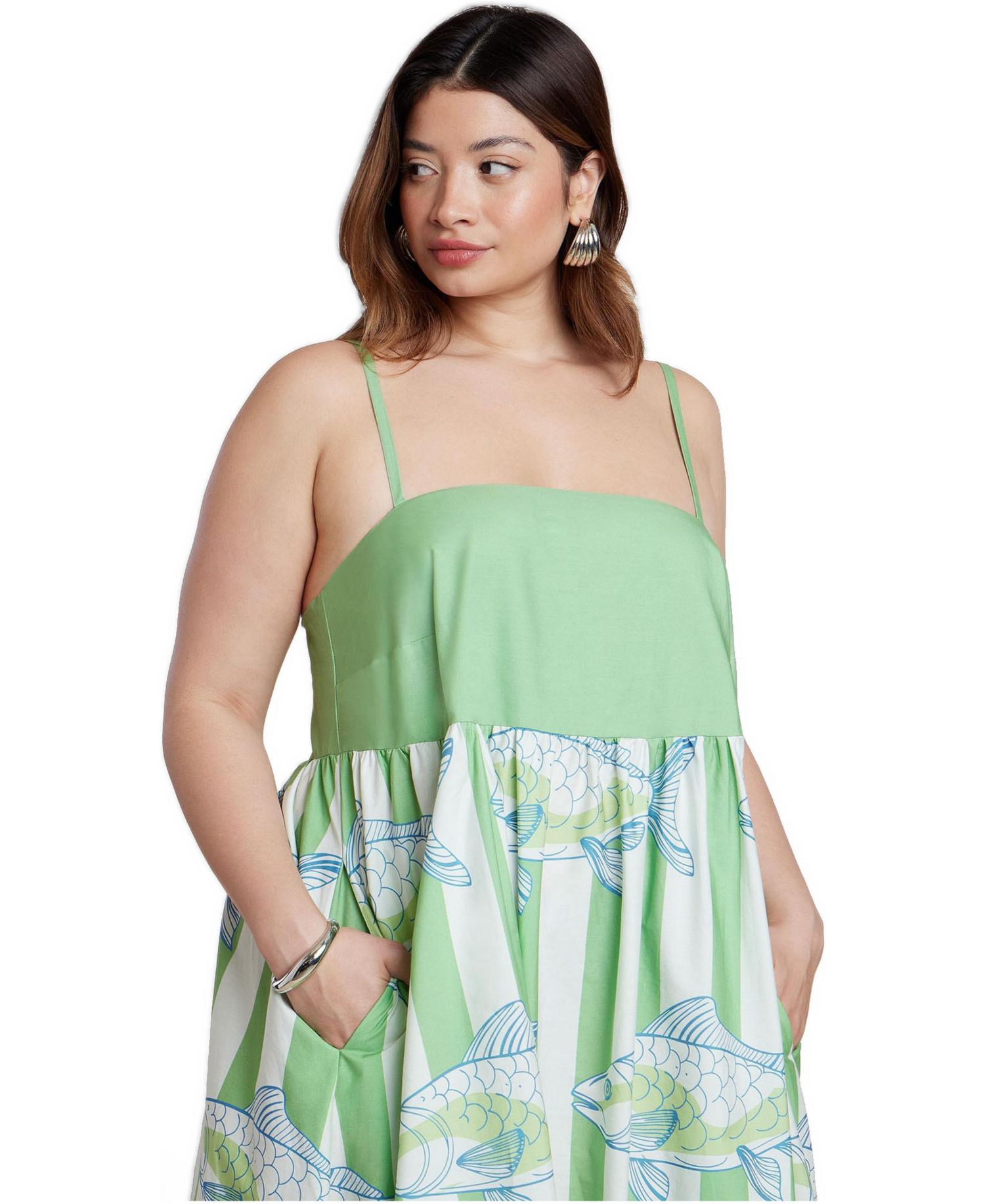 Women's Plus Size Printed Relaxed Maxi Dress