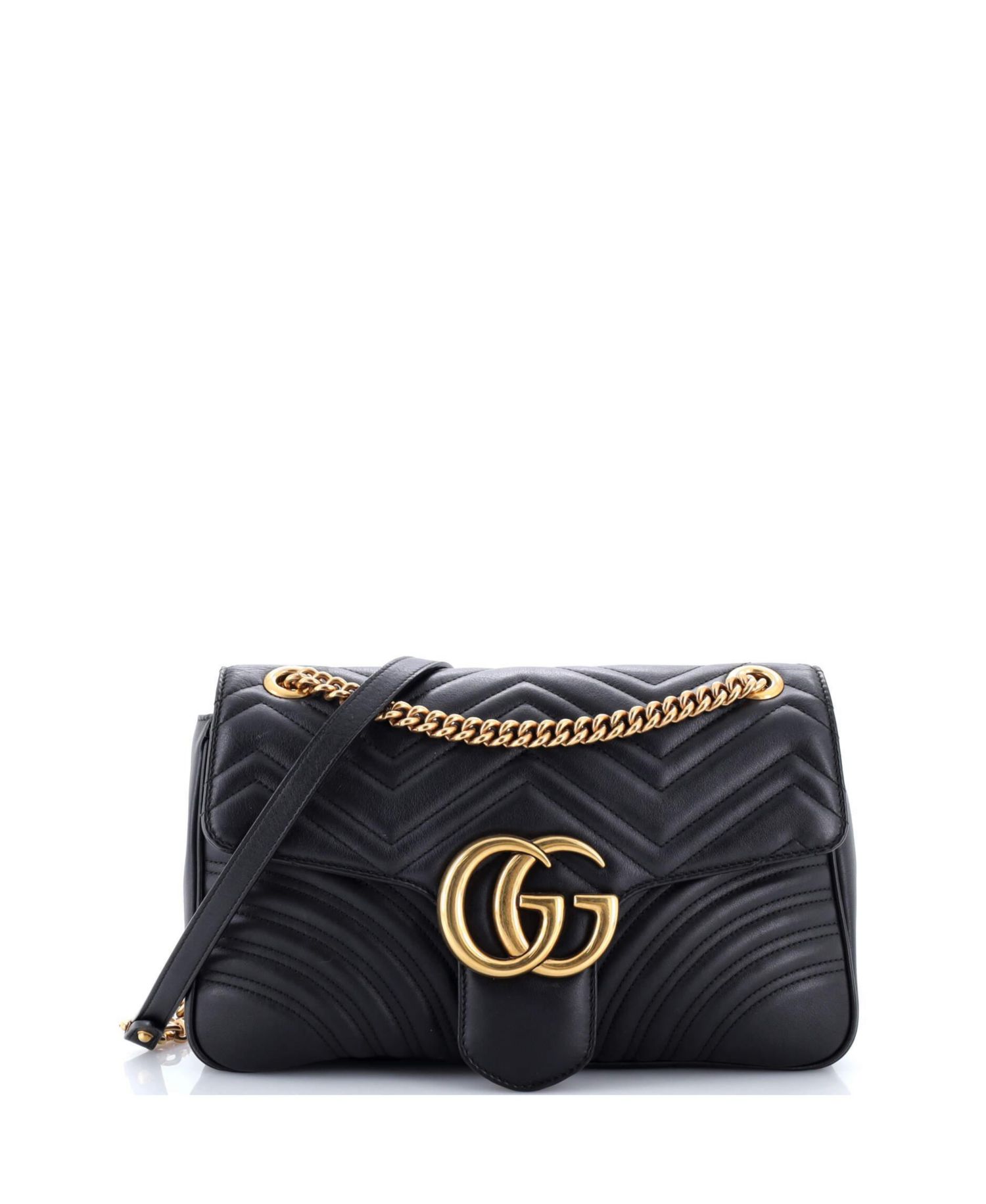 Medium GG Marmont Flap Bag Matelasse Leather