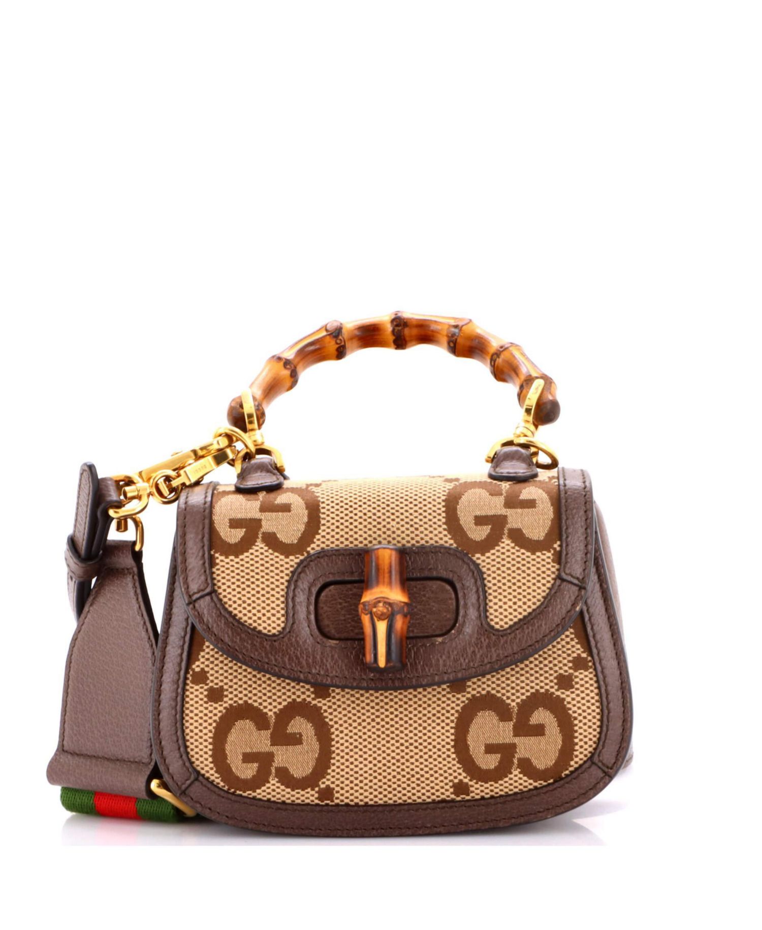 Mini Bamboo 1947 Top Handle Bag Jumbo GG Canvas