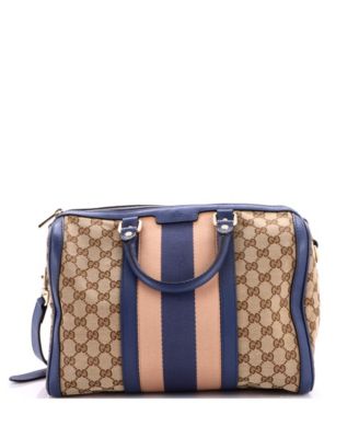 Medium Vintage Web Boston Bag GG Canvas