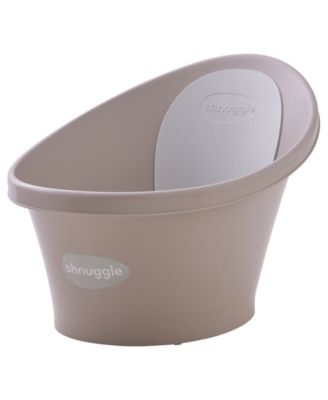 Shnuggle Baby Boys' and Baby Girls' Ergonomic Bath Tub - Taupe with Light Gray