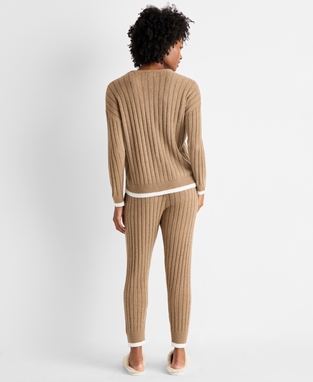 State of Day Women's Chenille Crewneck and Jogger Sweater Set, Macy's Exclusive