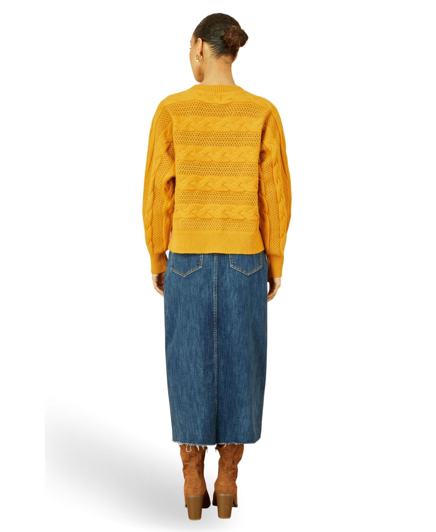Women's Cable Knit Relaxed Fit Jumper