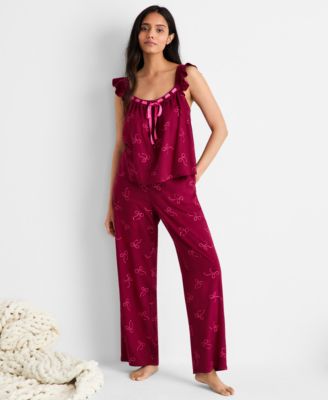 Women's Flannel Tank and Pant Pajama Set