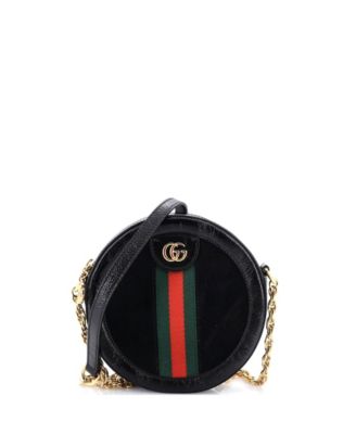 Mini Ophidia Round Shoulder Bag Suede
