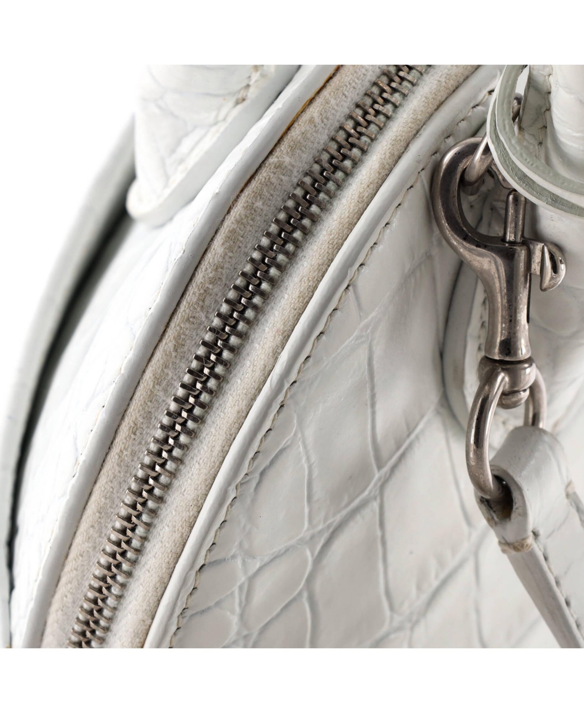 Pre-Owned Balenciaga Small Logo Ville Bag Embossed Leather
