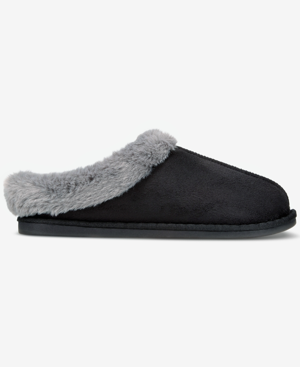 State of Day Women's Boxed Faux-Fur-Collar Clog Slippers, Macy's Exclusive