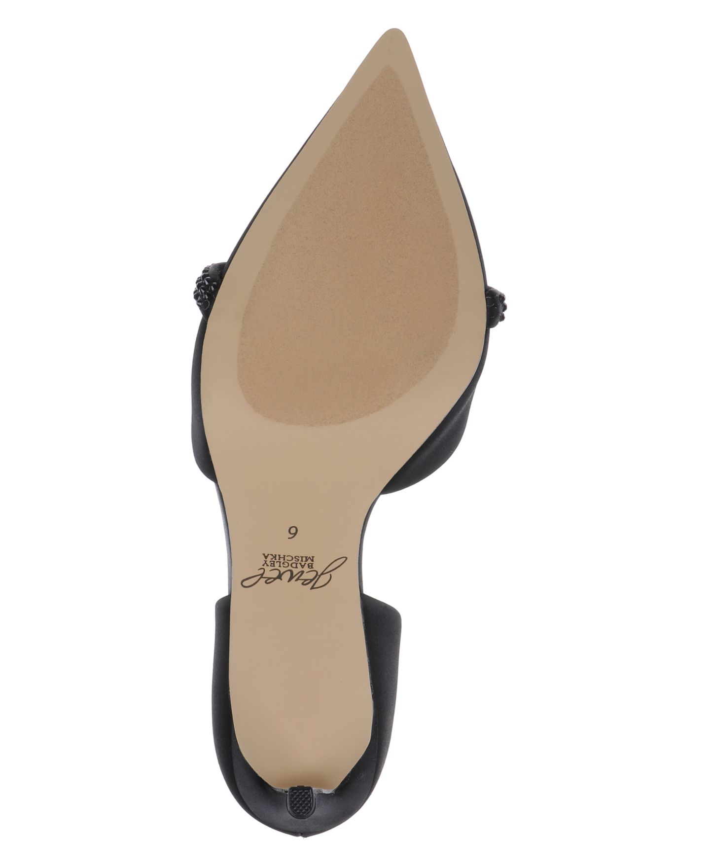 Женские туфли Jewel Badgley Mischka Zoey Slip-On Pumps, цвет: Чёрный атласный — фото 5
