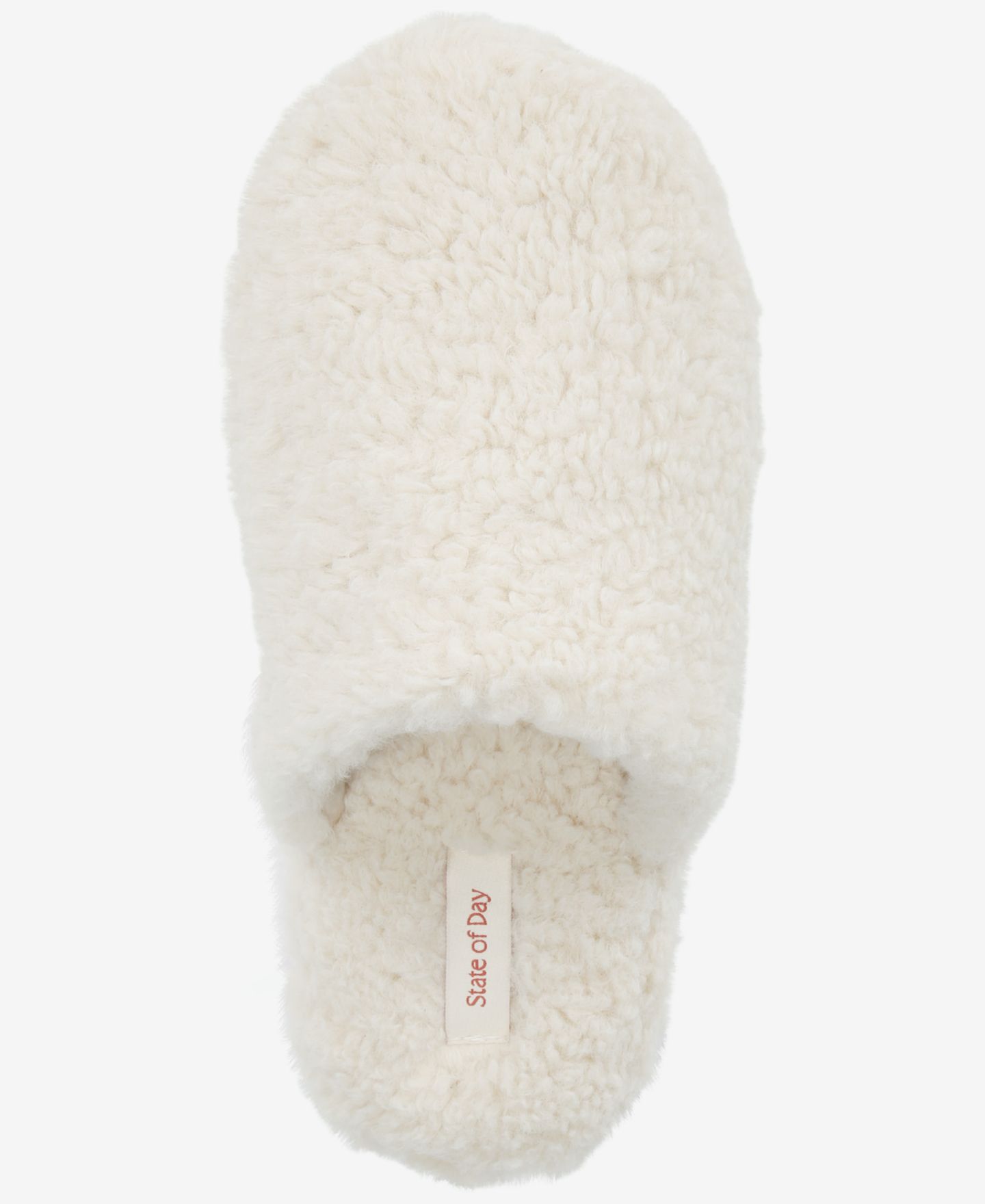 Женские тапочки State of Day Boxed Sherpa Slippers, цвет: Кремовый — фото 5