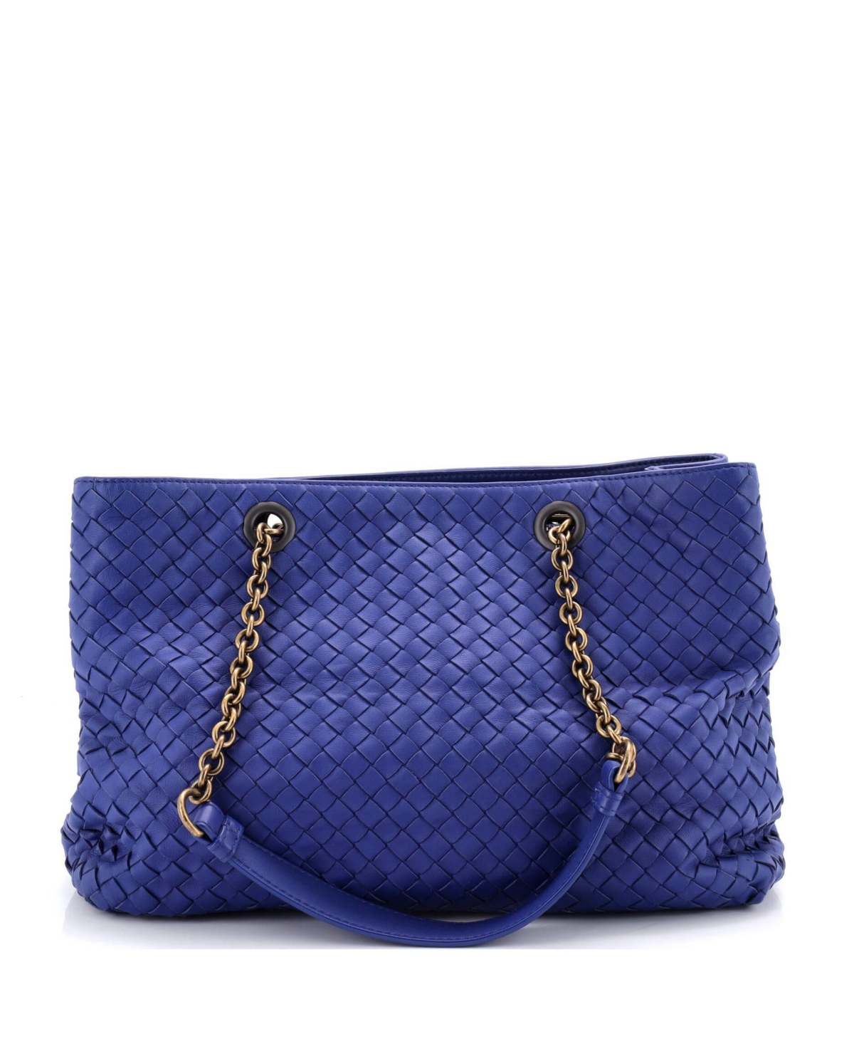 Pre-Owned Bottega Veneta Medium Double Chain Tote Intrecciato Nappa