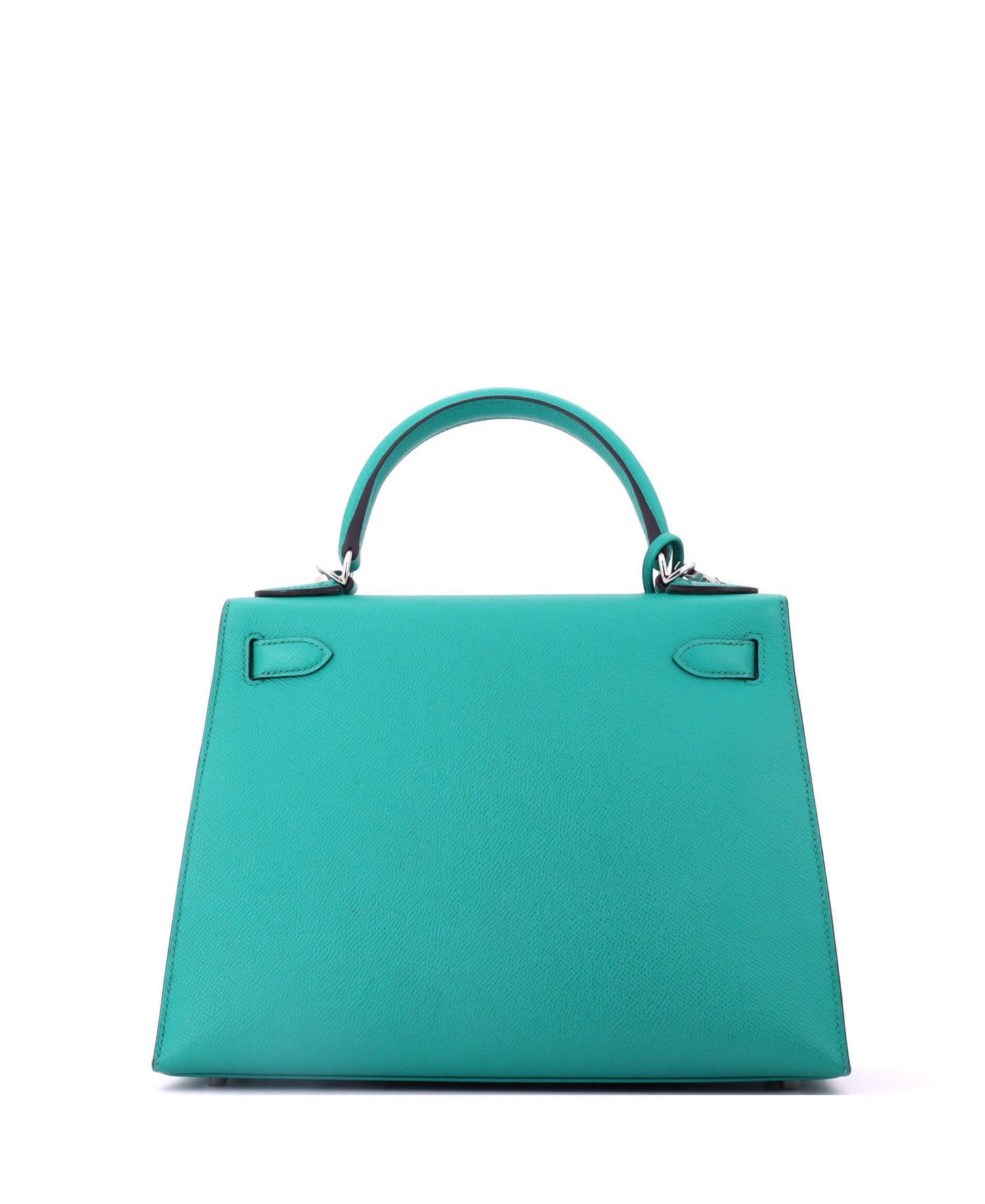 Kelly 28 Handbag Blue Epsom with Palladium Hardware