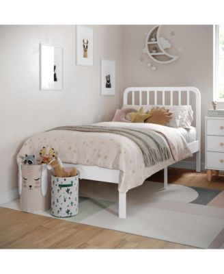 Platform Bed Frame with Wood Slat Headboard and Foundation