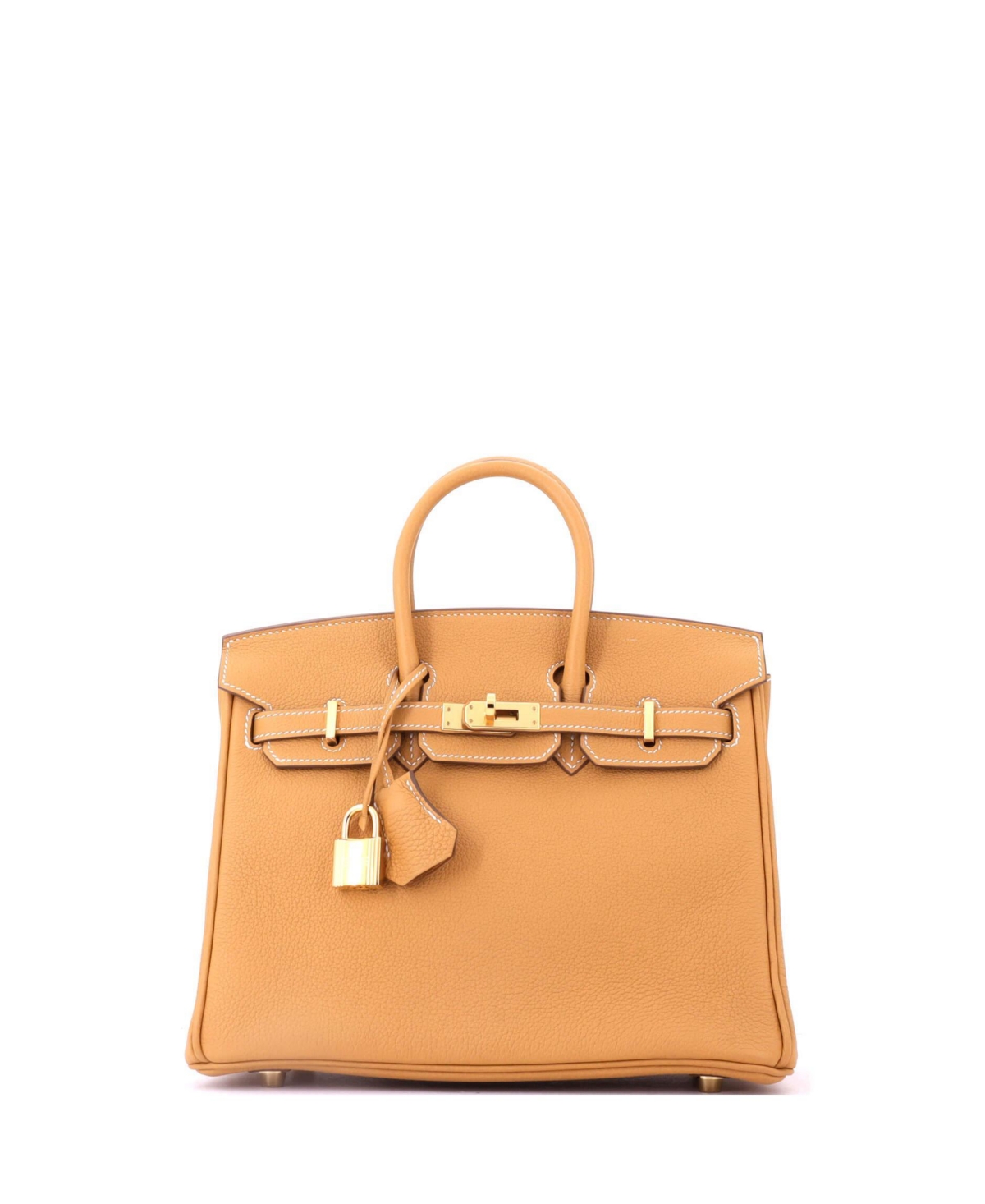 Pre-Owned HERMES Birkin 25 Handbag Brown Togo with Gold Hardware