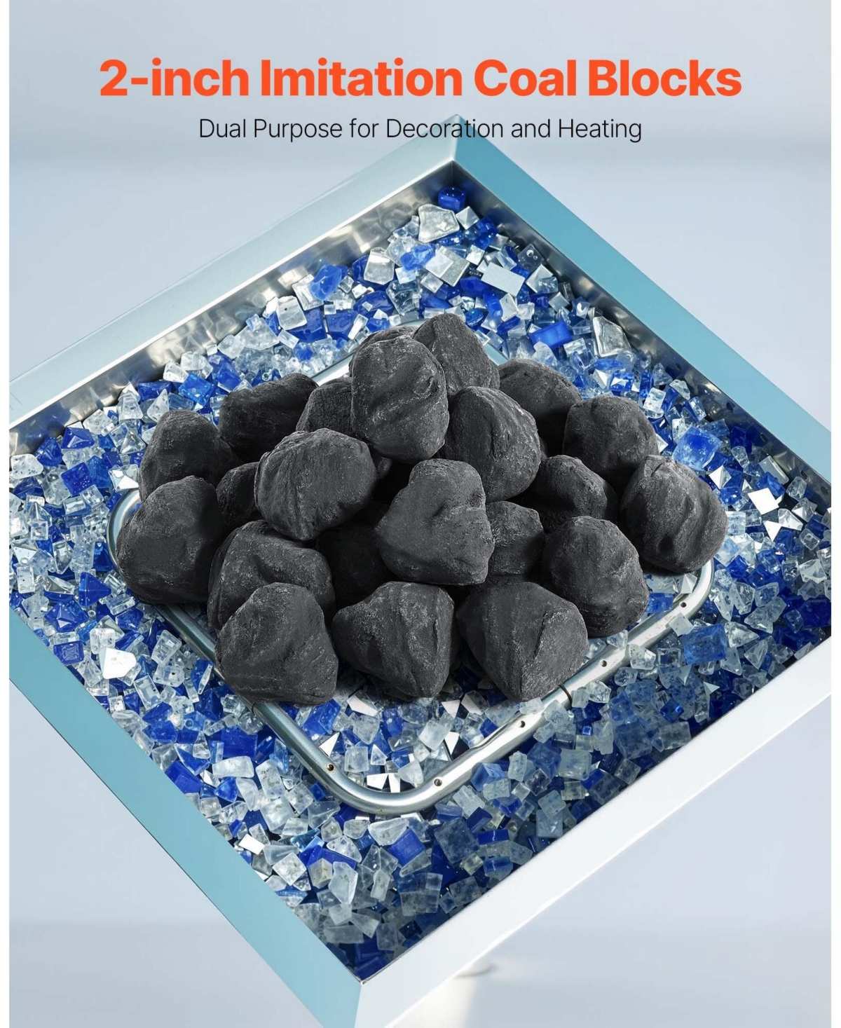 Cozito Lava Rocks, 1.2-2.0 inches 25-Piece Fire Stones for Propane Gas Fire Pits