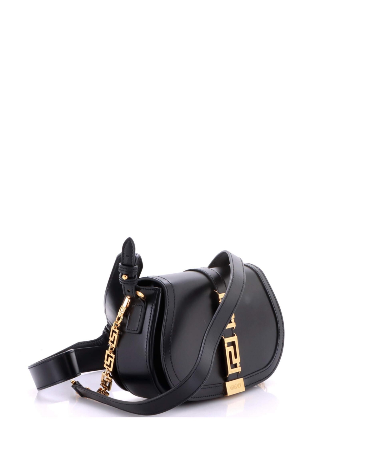 Pre-Owned Versace Medium Greca Goddess Shoulder Bag Leather