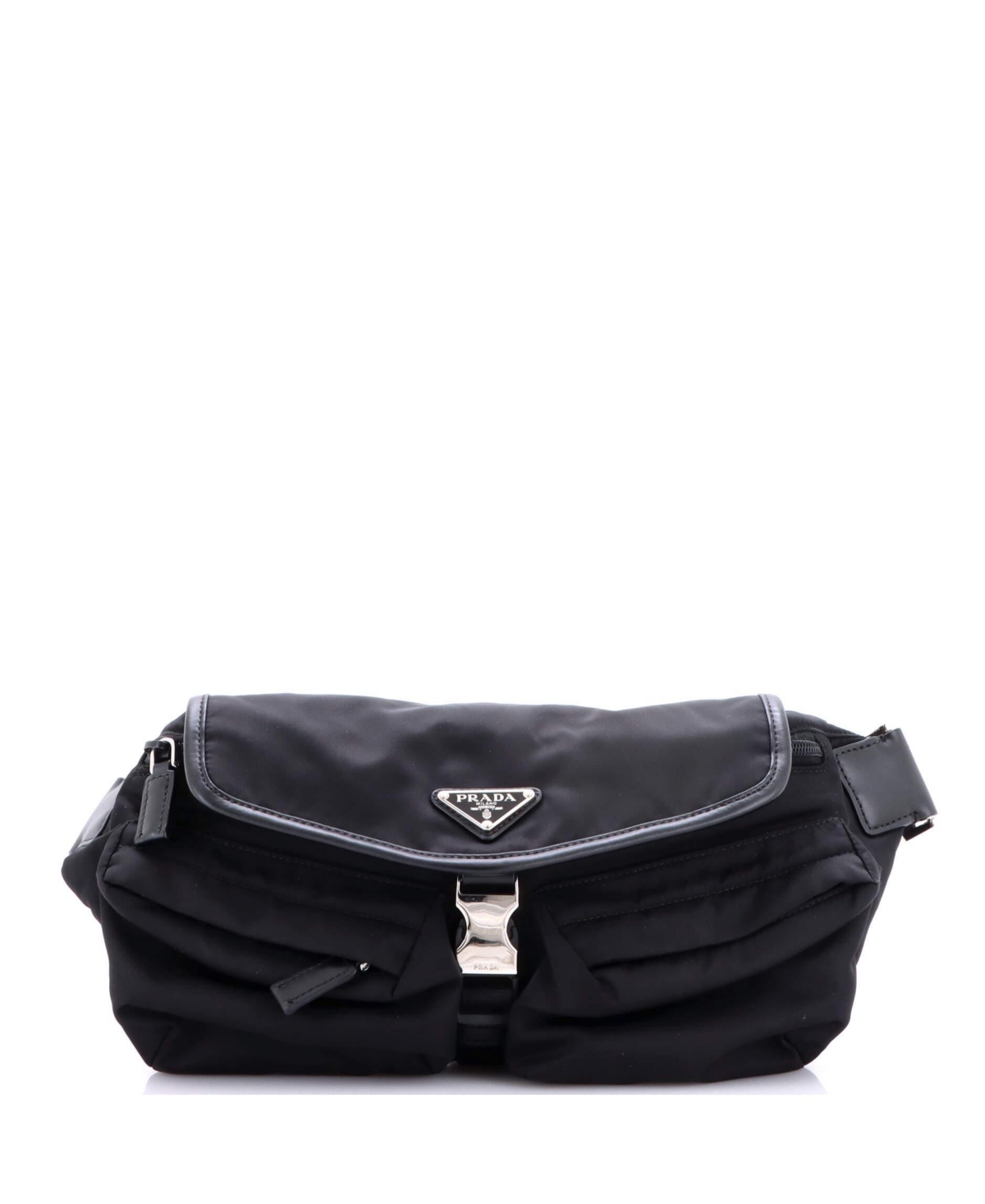 Pre-Owned Prada Double Front Pocket Belt Bag Re-Nylon