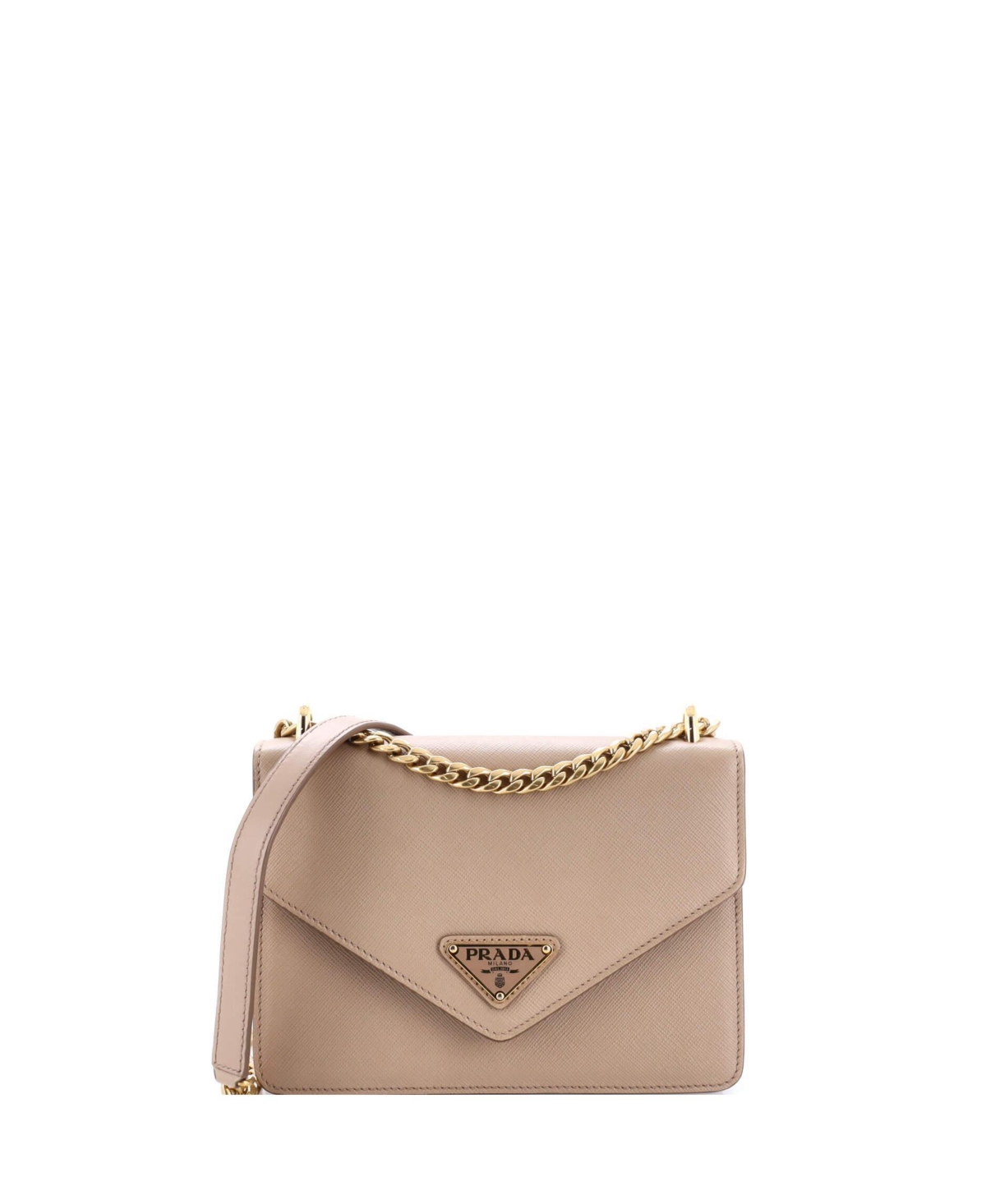Pre-Owned Prada Small Envelope Flap Chain Shoulder bag Saffiano Leather