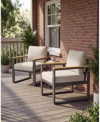 All-Weather Indoor/ Outdoor Single Sofa Armchair Set of 2 for Balcony, Garden, Deck, Living Room