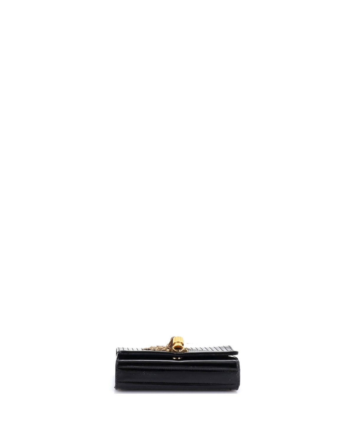 Pre-Owned Saint Laurent Small Classic Monogram Tassel Crossbody Bag Quilted Patent
