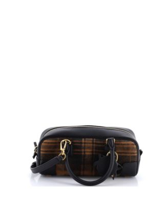 23 Amazona Cropped Bag Tartan Suede and Leather