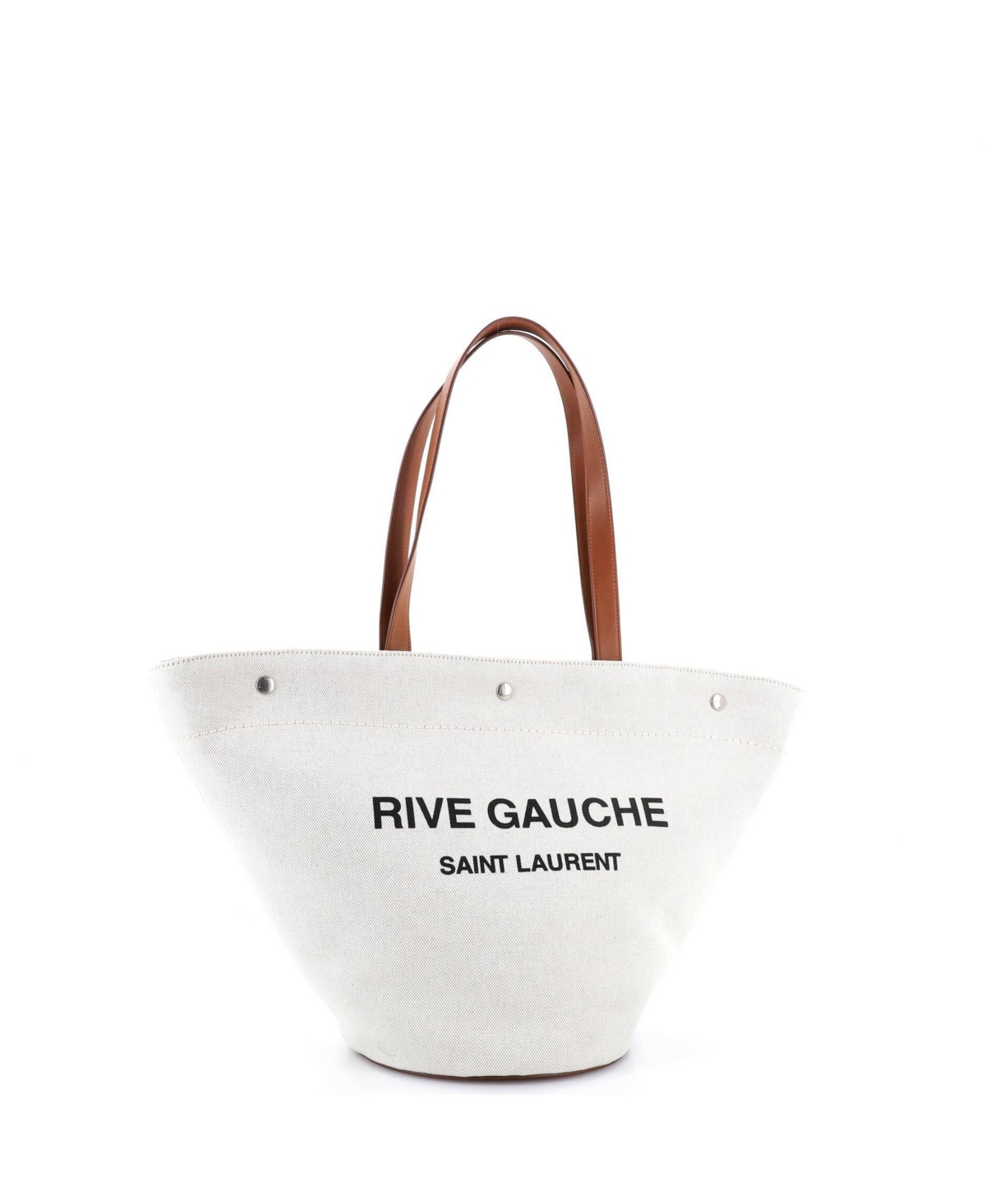 Pre-Owned Saint Laurent Rive Gauche Trapezoid Tote Canvas