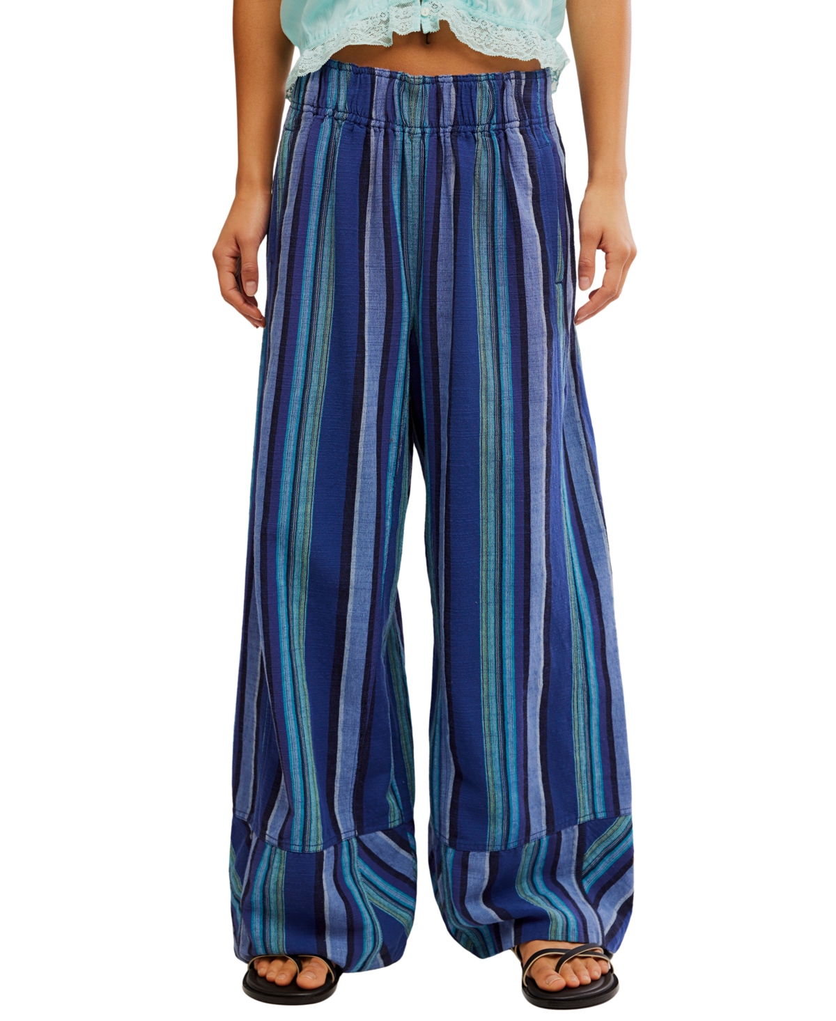 Free People Women's Days End Solar Stripe Wide-Leg Pants