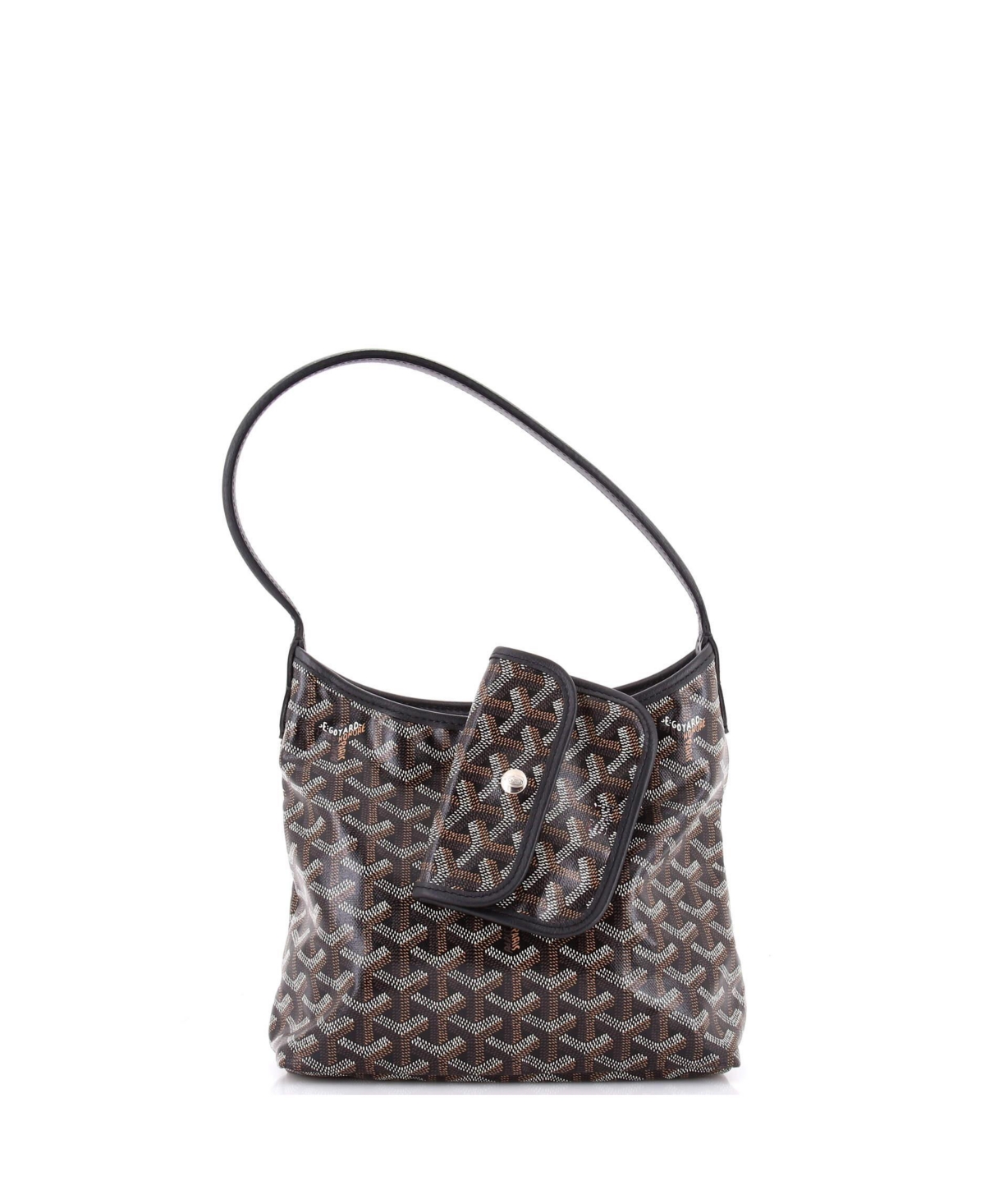 Pre-Owned Goyard Mini Boheme Hobo Coated Canvas