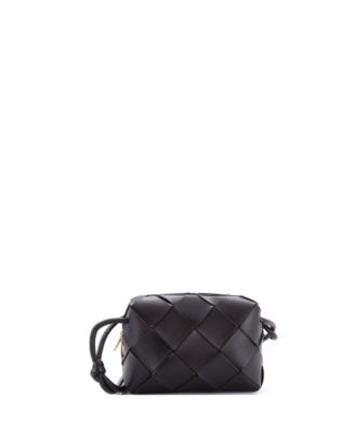 Small Cassette Camera Crossbody Bag Maxi Intrecciato Leather