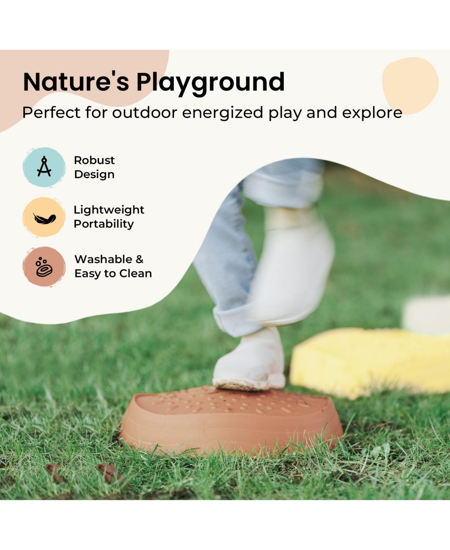 Детская игрушка Tiny Land Sensory Stepping Stones Toddler Balance Coordination Toy, цвет: Синий — фото 7