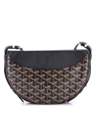 Hirondelle Shoulder Bag Coated Canvas and Leather