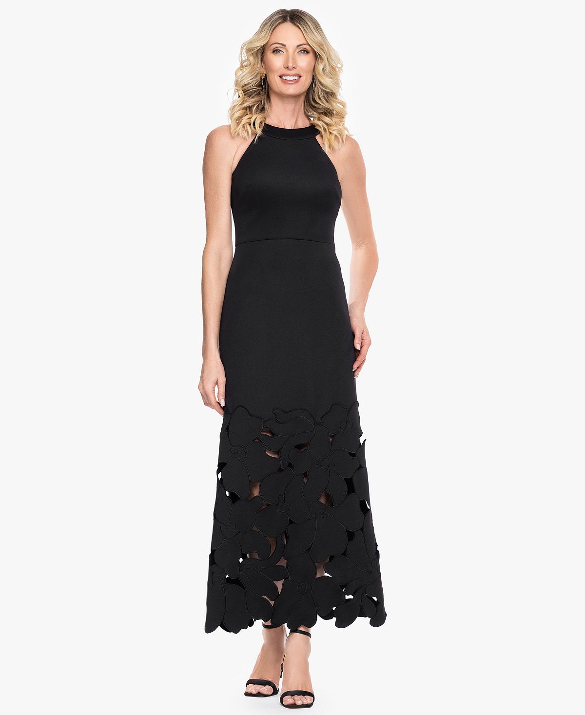 Betsy & Adam Women's Halter Neck Sleeveless Midi Dress view 1 — MAYCSS fashion products
