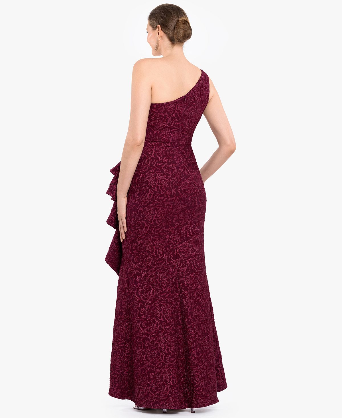 Betsy & Adam Women's One-Shoulder Ball Gown view 4 — MAYCSS fashion products