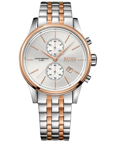 BOSS Hugo Boss Men's Chronograph Jet Two-Tone Stainless Steel Bracelet Watch 41mm 1513385