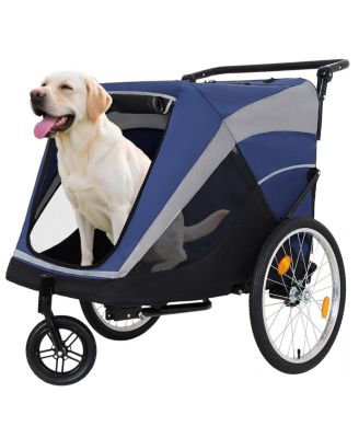 2-in-1 Pet Bike Trailer and Stroller - Holds Up to 100 lbs