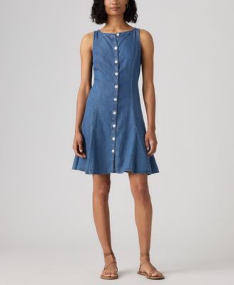 juniors' denim summer dress women juniors summer denim dress casual lapel short sleeves tunic shirt  dress ruffle doll mini jeans dress for high waist a-line sundress | Shop  Trends