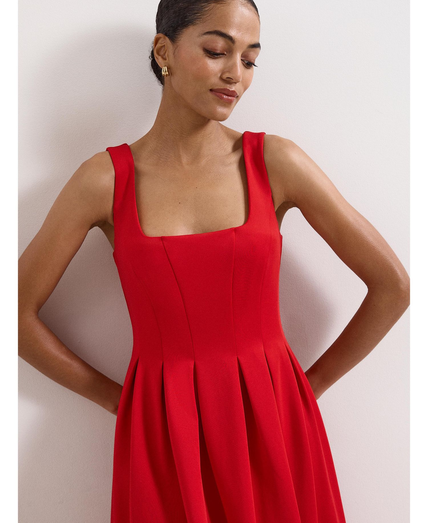 Women's Katie Square-Neck Midi Dress