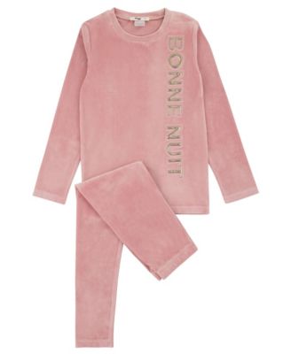 Kids Velour Puffy Letters Loungewear Set