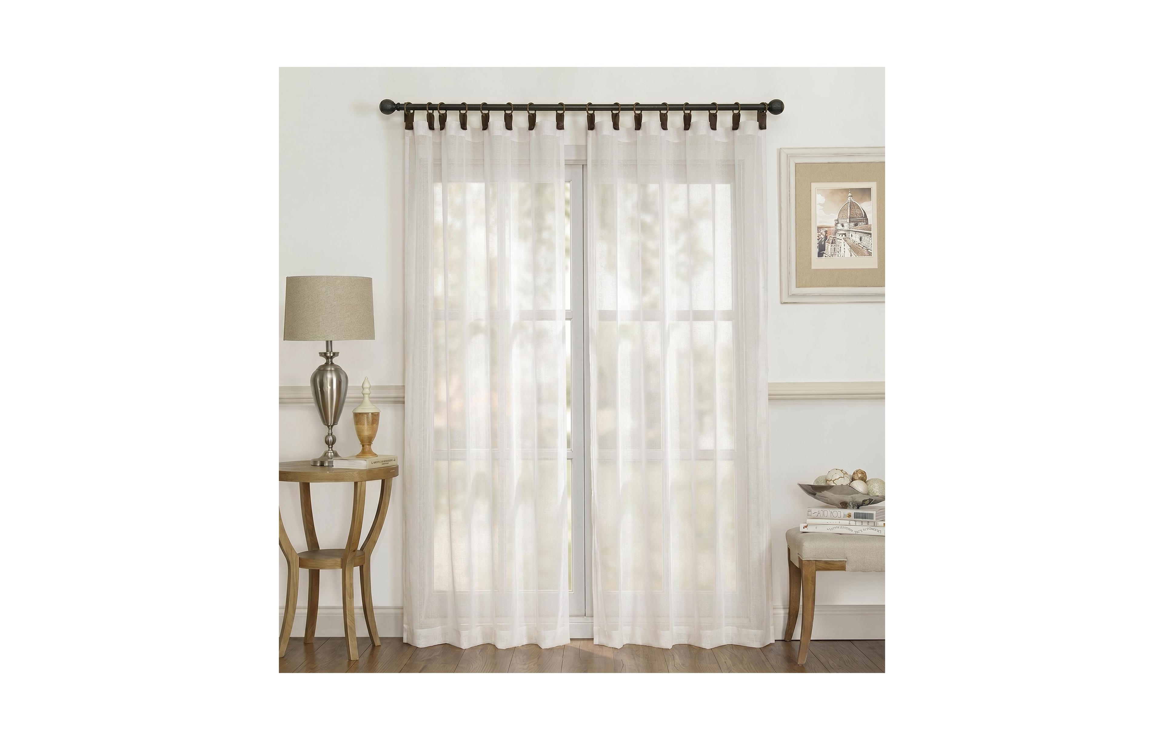 Shadisfy Sheer Voile Curtains with Solid Linen Texture