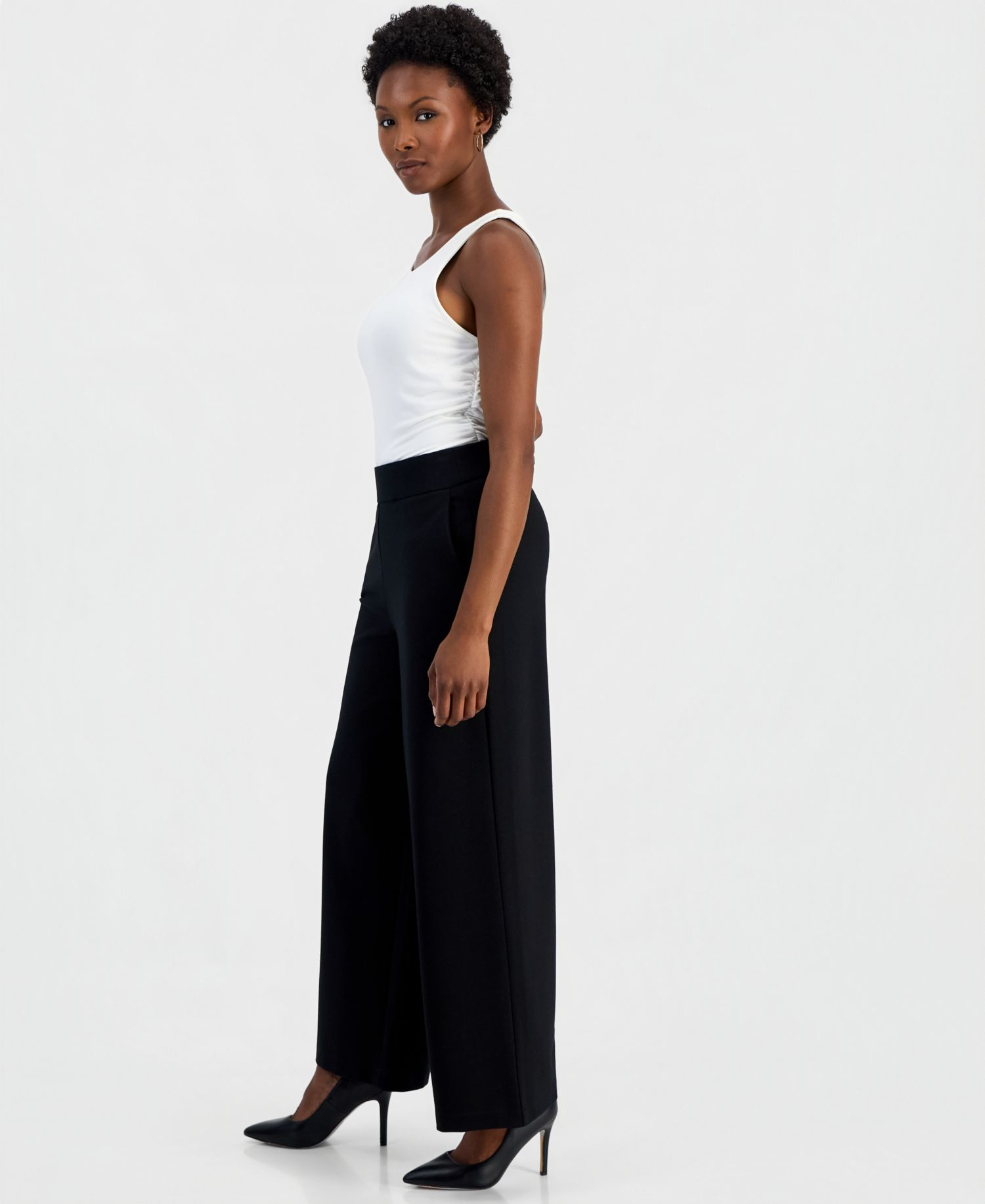 Petite Wide-Leg Pants