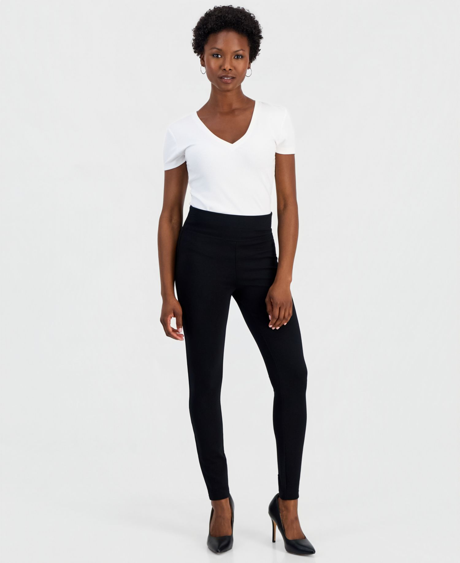 Petite High-Rise Pull-On Leggings