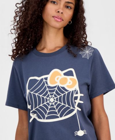 Grayson Threads, The Label NEW! Juniors' Hello Kitty Spiderweb Graphic-Print T-Shirt