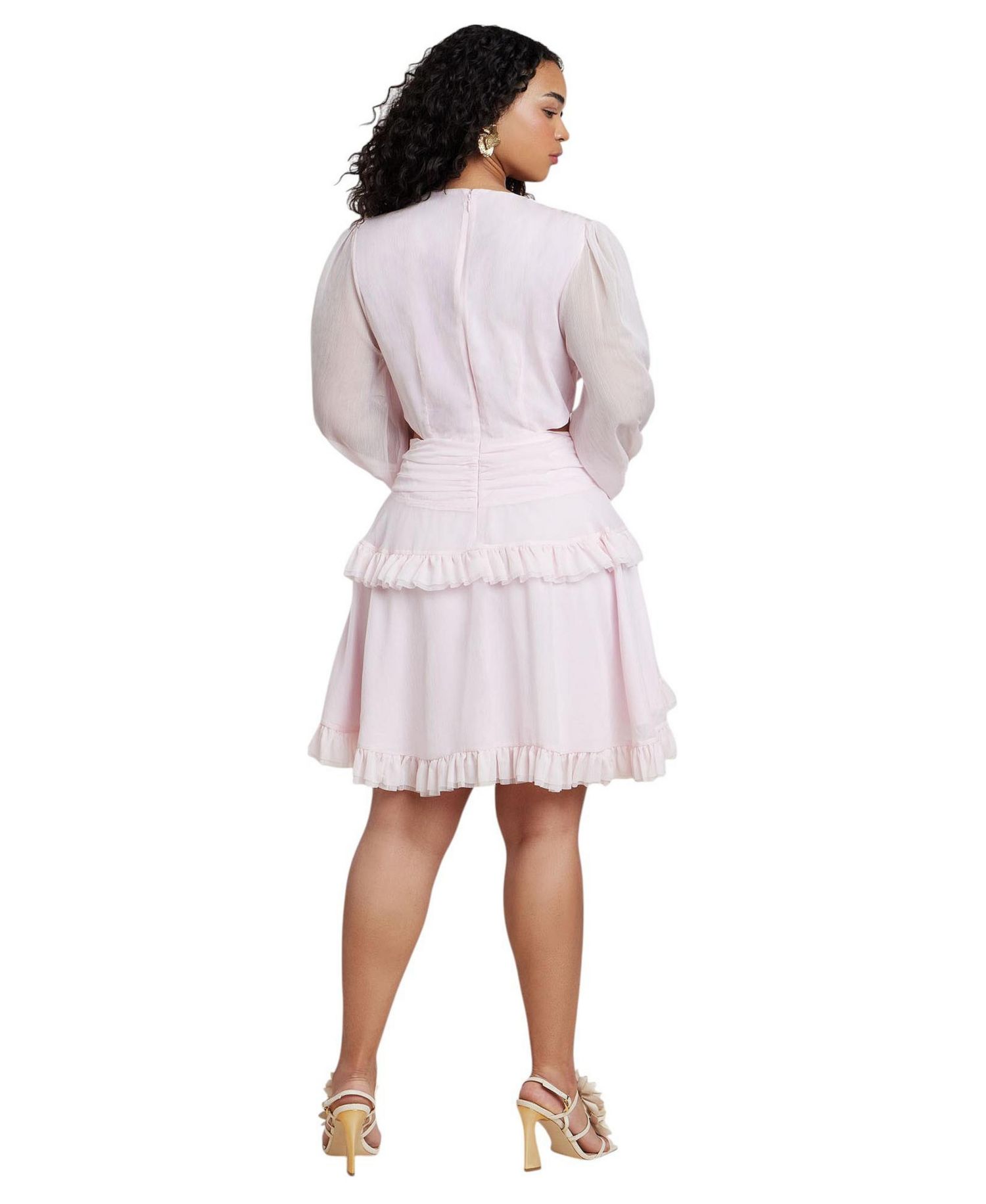 Women's x PatBO Puff-Sleeve Ruffle Mini Dress